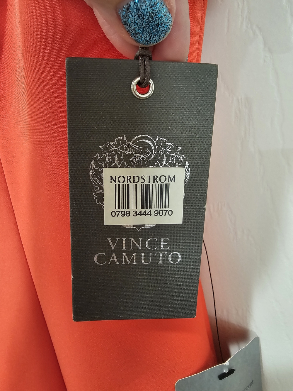 Vince Camuto Coral Ruffle High-Low Faux Wrap Dress - Picture 8 of 11